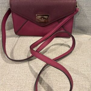 Kate Spade Burgundy and Pink Crossbody Bag